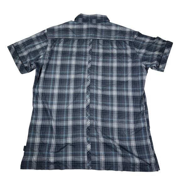 Kuhl Eluxur Short Sleeve Button Down Polyester Shirt Blue Men’s Size Large - Picture 5 of 9